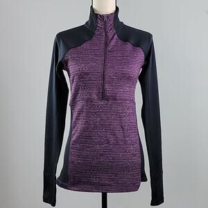 Calia 1/2 Zip Performance Purple Black Long-Sleeve Pullover Women's Medium